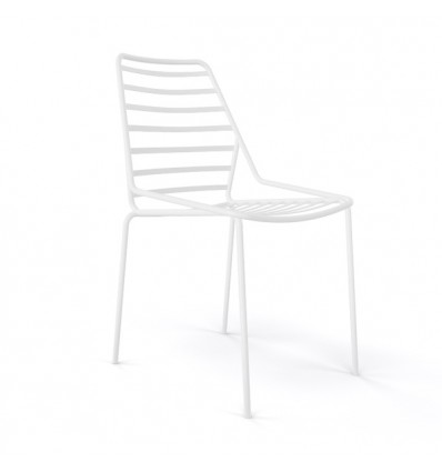 Sedia Link Gaber - In metallo Bianco 00.