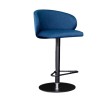 Sgabello Tuka CB/2305 Connubia - Struttura Nero opaco P15 e Seduta Tessuto Cros Blu 