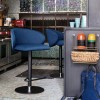 Sgabello Tuka CB/2305 Connubia - Struttura Nero opaco P15 e Seduta Tessuto Cros Blu 
