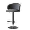 Sgabello Tuka CB/2305 Connubia - Struttura Nero opaco P15 e Seduta Tessuto Cros Nero  
