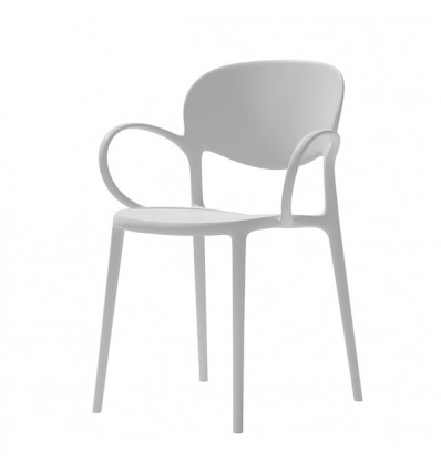 Sedia Abby con braccioli CB/2192 Connubia - Bianco ottico 