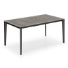 Tavolo Artic CB/4855-R110 Connubia - Struttura Nero opaco P15 e Piano in legno nobilitato Vesuvio  P1DW