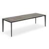 Tavolo Artic CB/4855-R130 Connubia - Struttura Nero Opaco P15 e piano in legno nobilitato Vesuvio P1DW