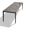 Tavolo Artic CB/4855-R160 Connubia - Struttura Nero opaco P15 e Piano in legno nobilitato Vesuvio P1DW