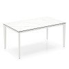 Tavolo Artic Fast CB/4860-R Connubia - Struttura Bianco ottico opaco P94 e piano in ceramica Marmo Bianco Alpi P17C