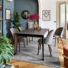 Tavolo Band CB/4857-R Connubia - Gambe Smoke P12 e piano in ceramica Terra di Pompei P25C