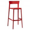 Sgabello Skin CS/1843 Calligaris Outlet - In Rosso Opaco P946, Altezza Seduta 76 centimetri.