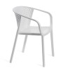 Sedia Gianet con braccioli Gaber - Colore Bianco.