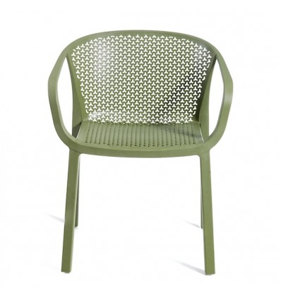 Sedia Gianet con braccioli Gaber - Colore Verde Oliva.