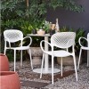 Sedia Abby con braccioli CB/2194 Connubia - Colore Bianco Ottico Opaco P94.