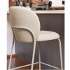 Sgabello Cozy Mid CB/2309 Connubia - Struttura in Canapa Opaco P151, seduta in rivestimento Sabbia Rain T2P.
