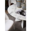 Tavolo Orion CB/4865-D140 Connubia - Struttura in Metallo Bianco Opaco P94 e piano in ceramica Marmo Bianco P2P.