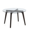 Tavolo Pod CB/4862-FD Connubia - Struttura in Grafite P132 e piano in vetro Trasparente GTR.