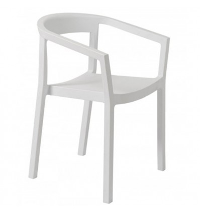 Sedia Peach con bracciolo Resol - Colore Bianco.