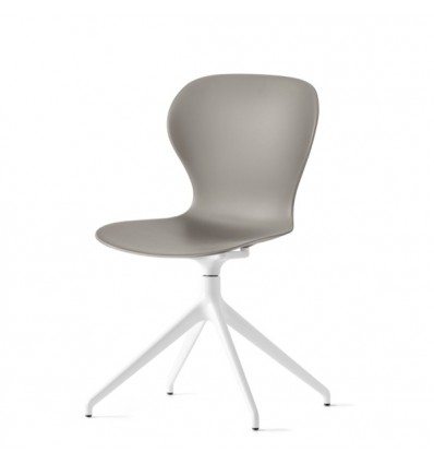 Sedia Ops CB/2136 - Struttura in Bianco Ottico Opaco P94 e seduta in Tortora Opaco P900.