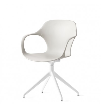 Sedia Ops! CB/2137 Connubia - Struttura in Bianco Ottico Opaco P94 e seduta in Sabbia P66P.