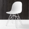 SEDIA ACADEMY CB/1664 - Struttura in metallo Bianco Ottico Opaco P94, Seduta in polipropilene Bianco Ottico Opaco P94