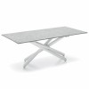 Tavolo Duel CB/4850-FR Connubia - Struttura Bianco ottico opaco e Piano in Eco Stone - Sale e Pepe