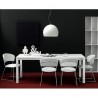 TAVOLO ALLUNGABILE EMINENCE CB/4724-M160 - In metallo Bianco Ottico P94 e piano in nobilitato Deco Nocciola P17W. Sedia Atlantis