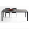 TAVOLO ALLUNGABILE EMINENCE CB/4724-M160 - Gambe in Nero Opaco P15 e piano in ceramica Piombo P321. Sedia UP!