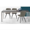 TAVOLO ALLUNGABILE EMINENCE CB/4724-M160 - Gambe in Acciaio Satinato P95 e piano in ceramica Stone P133. Sedia Emma.