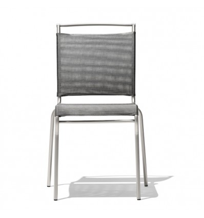 SEDIA AIR CB/93 - Struttura in metallo Acciaio Satinato P95, seduta e schienale in Net Steel 450.