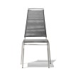 SEDIA AIR HIGH CB/1069 - Struttura in Acciaio Satinato P95, seduta e schienale in rete Net Steel 450. Impilabile.