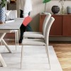 Sedia Atlas CB/2333-S Connubia - Struttura in metallo Lava Opaco P38M, rivestimento sfoderabile Enil Avorio SYS.
