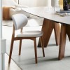 Sedia Eide Soft CB/2188-B Connubia - Struttura in Noce P201, rivestimetno in Sabbia Cros SKZ.