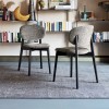 Sedia Eide Soft CB/2188-B Connubia - Struttura in Grafite P132, rivestimetno in Tortora Cros SLA.