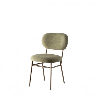 Sedia Pad CB/2336 Connubia - Struttura in Lava Opaco P38M, rivestimento in Salvia Etienne T3F.