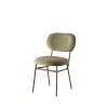 Sedia Pad CB/2336 Connubia - Struttura in Lava Opaco P38M, rivestimento in Salvia Etienne T3F.