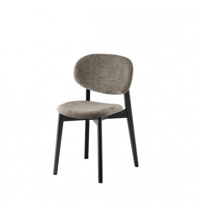 Sedia Eide Soft CB/2188-B Connubia - Struttura in Grafite P132, rivestimetno in Tortora Cros SLA.
