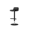 Sgabello Riley CB/2331 Connubia - Struttura in Nero Opaco P15, rivestimento in similpelle Nero G8N.