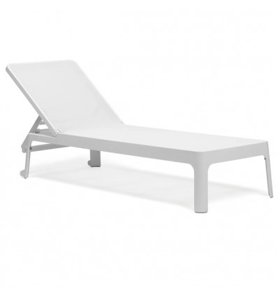 Lettino Plano Nardi - Colore struttura in Bianco, tessuto Bianco.
