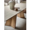 Tavolo Icaro CS/4114-R160 Calligaris Outlet - Gambe Noce P201, struttura Nero Opaco P15 e piano Sale 5C