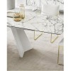Tavolo Icaro CS/4114-R160 Calligaris Outlet - Gambe Bianco P94, struttura Bianco Opaco P94 e piano Marmo Bianco Lucido P2C
