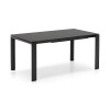 Tavolo Dorian Metal CB/4815-R160 Connubia - Colore della struttura in Nero Opaco P15 e piano in Ossido Nero P6C.