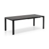 Tavolo Dorian Metal CB/4815-R160 Connubia - Colore della struttura in Nero Opaco P15 e piano in Ossido Nero P6C.