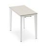 Tavolo Artic Consolle CB/4855-RC50 - Struttura in metallo Bianco Ottico OPaco P94 e piano in Creta P13E.