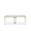 Tavolo Artic Consolle CB/4855-RC50 - Struttura in metallo Bianco Ottico OPaco P94 e piano in Creta P13E.