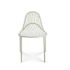 Sedia Malvasia 2906 Scab Design - In metallo zincato, colore Verde Salvia ZS.