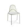 Sedia Malvasia 2906 Scab Design - In metallo zincato, colore Verde Salvia ZS.