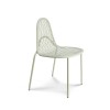 Sedia Malvasia 2906 Scab Design - In metallo zincato, colore Verde Salvia ZS.