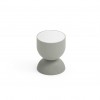 Tavolino Illo Lyxo - Colore Argento ARG e piano HPL Bianco.