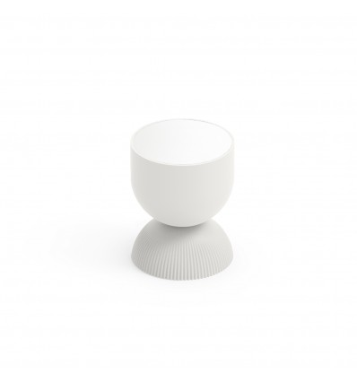 Tavolino Illo Lyxo - Colore Perla PRL e piano HPL Bianco.