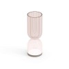 Lampada Alba Lyxo - Colore Rosa Fumè Trasparente GRM con rigatura in alto.
