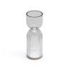 Lampada Alba Lyxo - Colore Grigio Fumè Trasparente GFM con rigatura in basso.