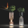 Lampada Alba Lyxo - Colore Grigio Fumè Trasparente GFM con rigatura in alto.