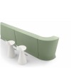 Bancone Bar Marvy Lyxo - Colore Verde Agata AGT, con elemento angolo.